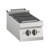 Mașină de gătit electrică de banc, 2 arzătoare pătrate, Linia 700, Silko